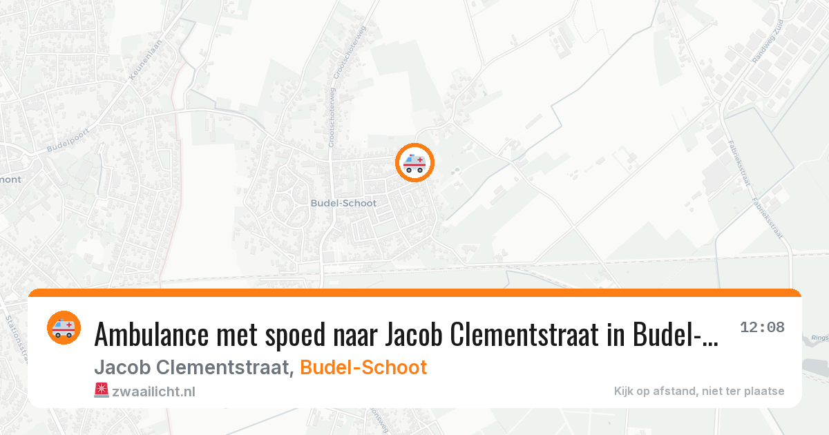 Ambulance met spoed naar Jacob Clementstraat in Budel-Schoot — 28 jun 2026