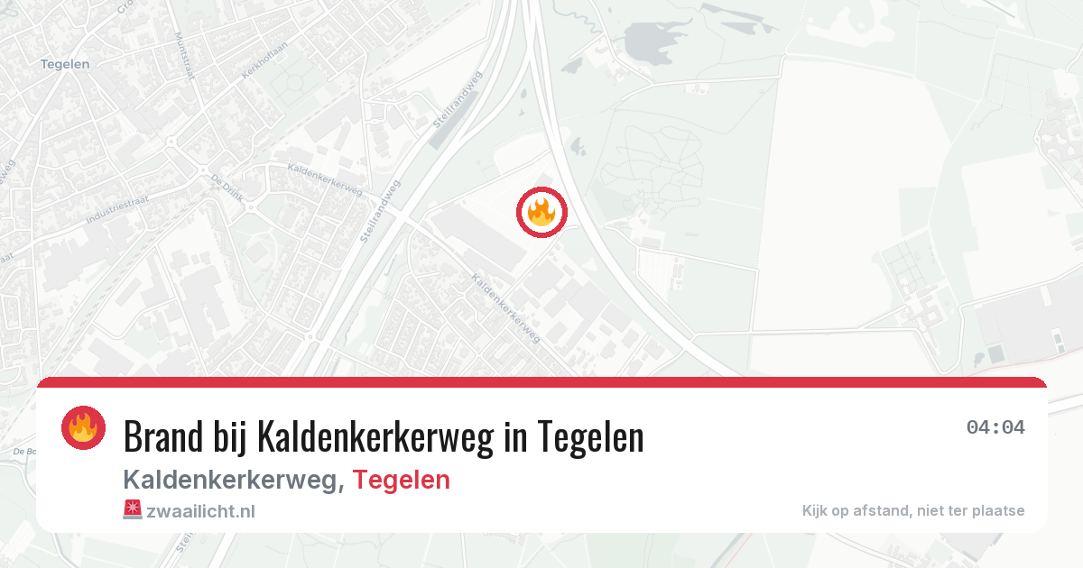 Brand bij Kaldenkerkerweg in Tegelen — 19 jun 2026