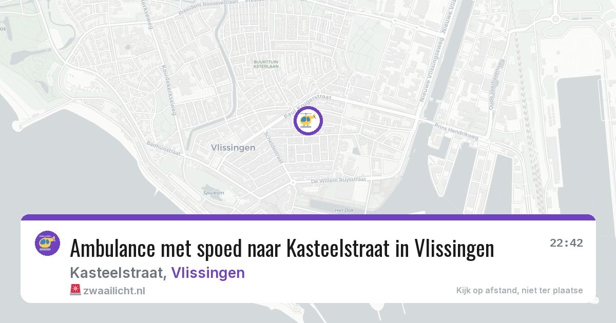 Ambulance met spoed naar Kasteelstraat in Vlissingen — 3 apr 2026