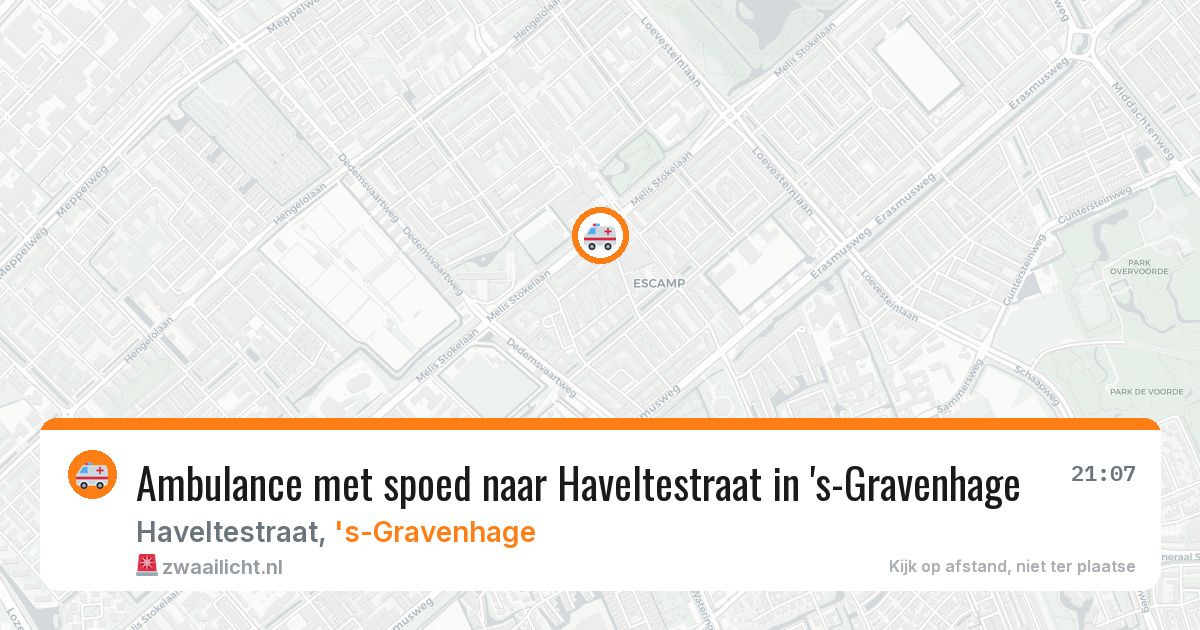 Ambulance met spoed naar Haveltestraat in 's-Gravenhage — 4 jul 2026