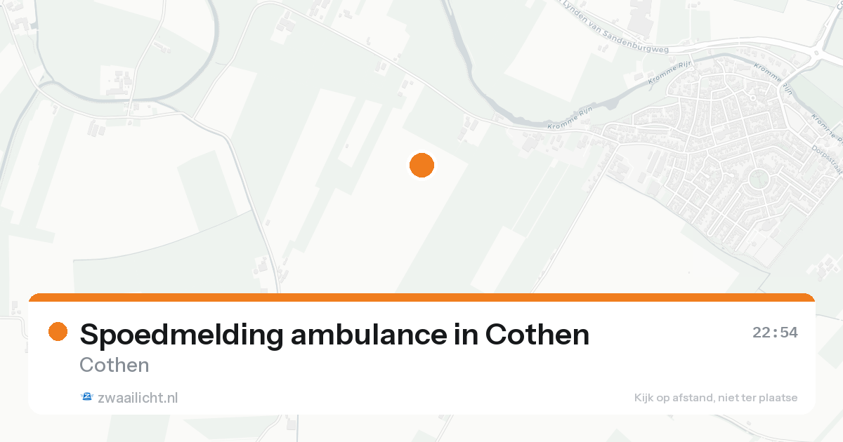 Spoedmelding ambulance in Cothen — 17 aug 2026