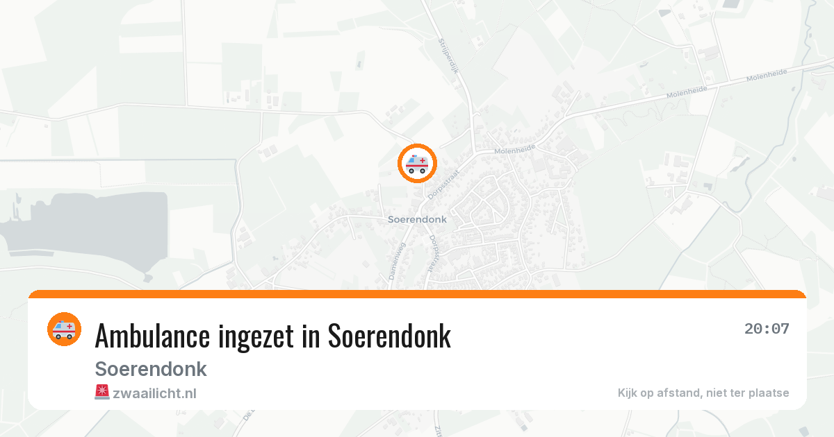 Ambulance ingezet in Soerendonk — 2 aug 2026