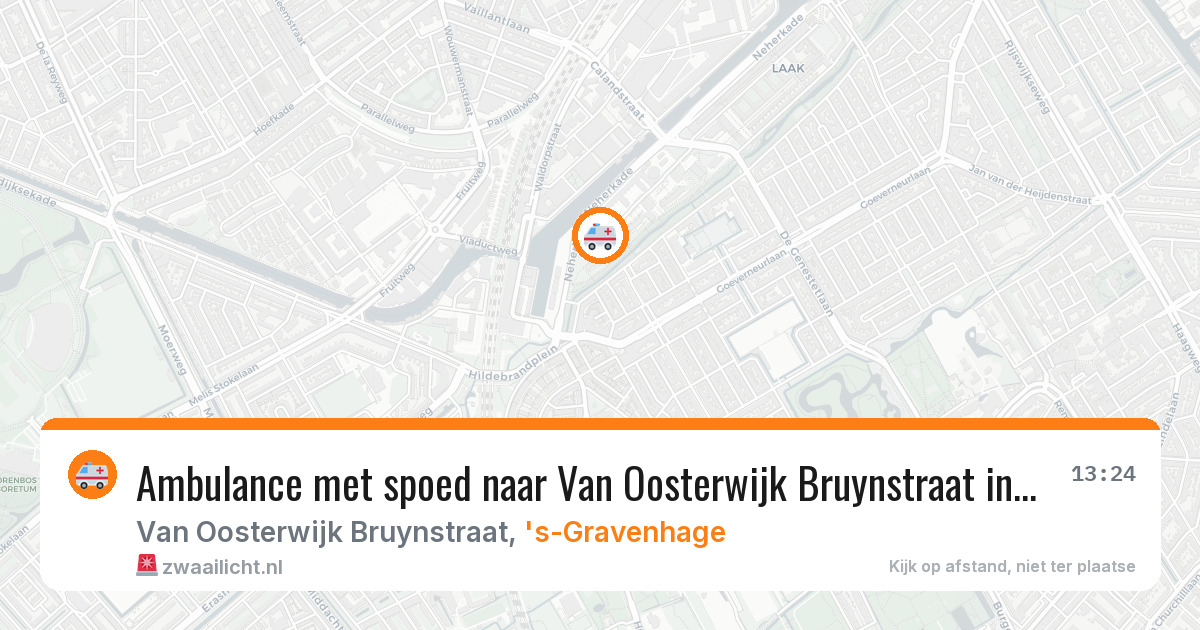 Ambulance met spoed naar Van Oosterwijk Bruynstraat in 's-Gravenhage — 18 jun 2026