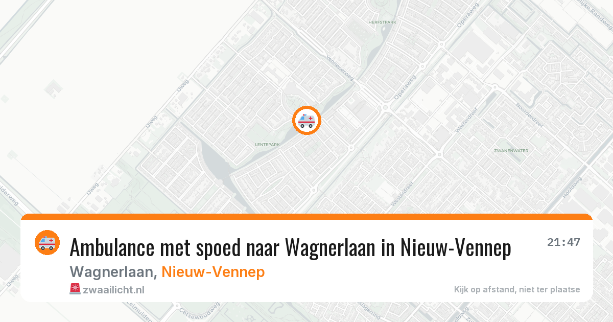 Ambulance met spoed naar Wagnerlaan in Nieuw-Vennep — 5 jul 2026