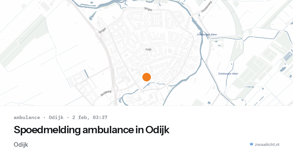 Spoedmelding ambulance in Odijk — 2 feb 2026