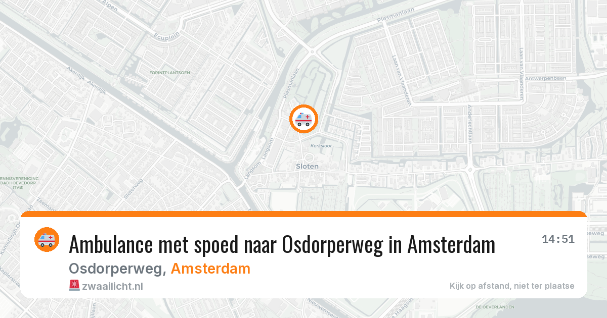 Ambulance met spoed naar Osdorperweg in Amsterdam — 25 mei 2026