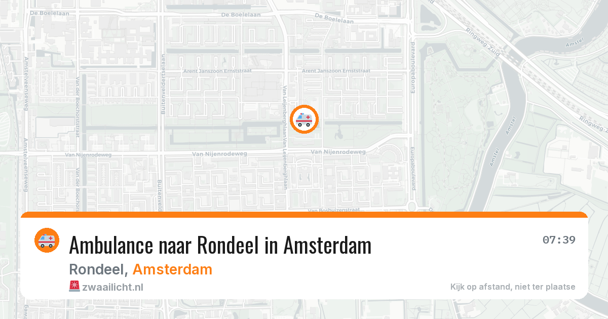Ambulance naar Rondeel in Amsterdam — 14 mei 2026