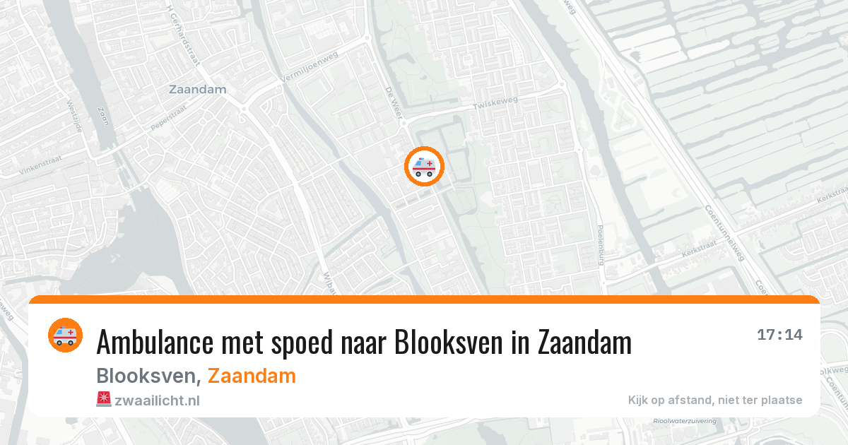 Ambulance met spoed naar Blooksven in Zaandam — 24 mei 2026