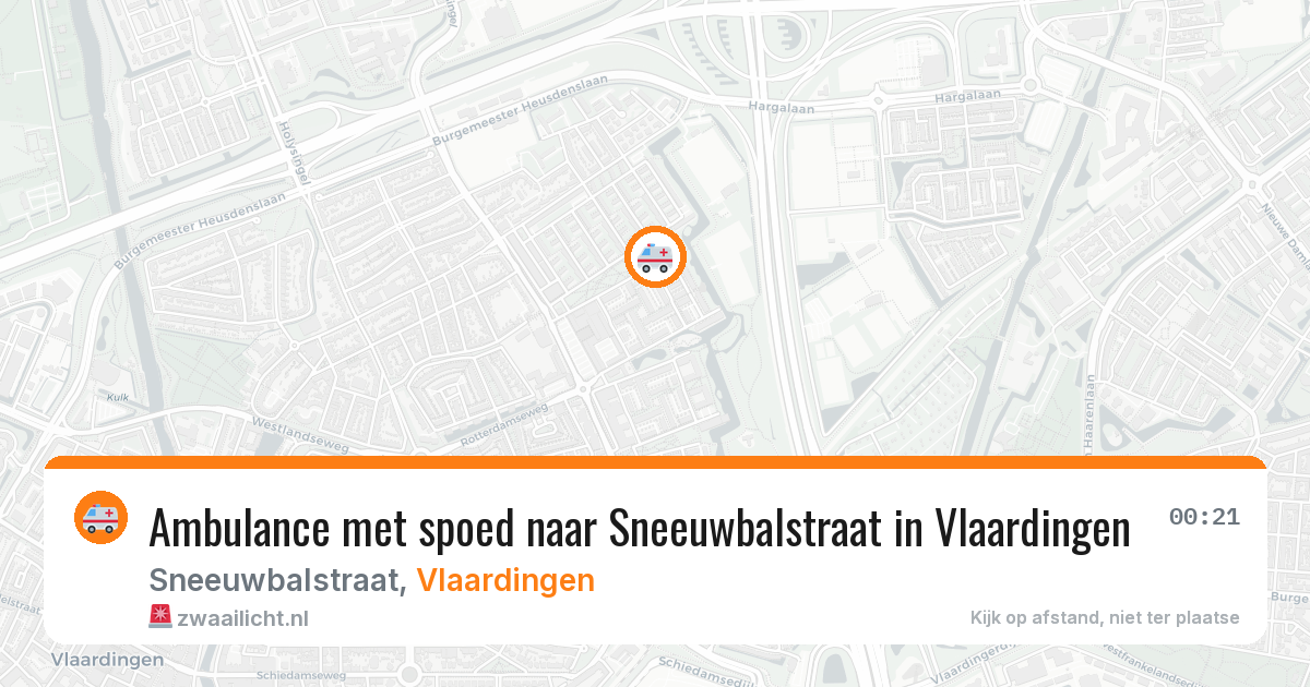Ambulance met spoed naar Sneeuwbalstraat in Vlaardingen — 3 apr 2026