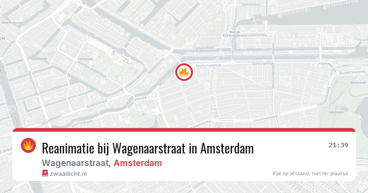 Reanimatie bij Wagenaarstraat in Amsterdam — 21 mei 2026