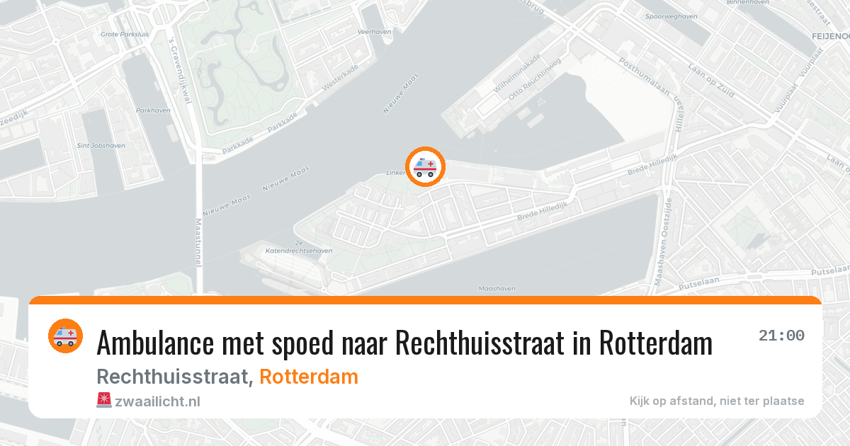 Ambulance met spoed naar Rechthuisstraat in Rotterdam — 13 jun 2026