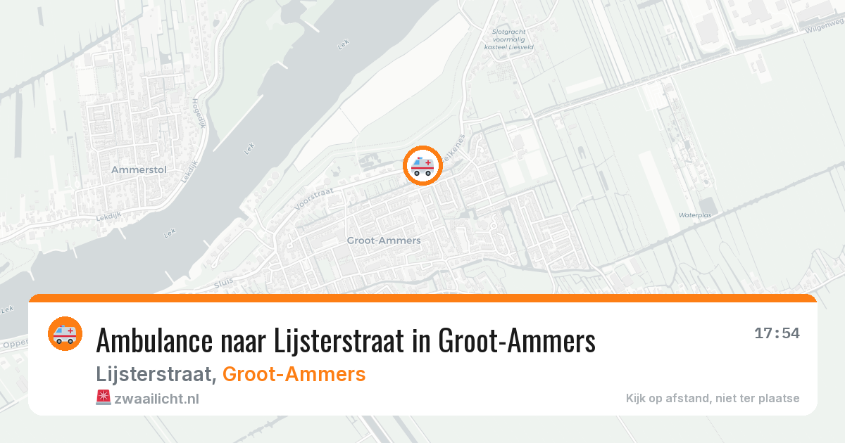 Ambulance naar Lijsterstraat in Groot-Ammers — 2 apr 2026