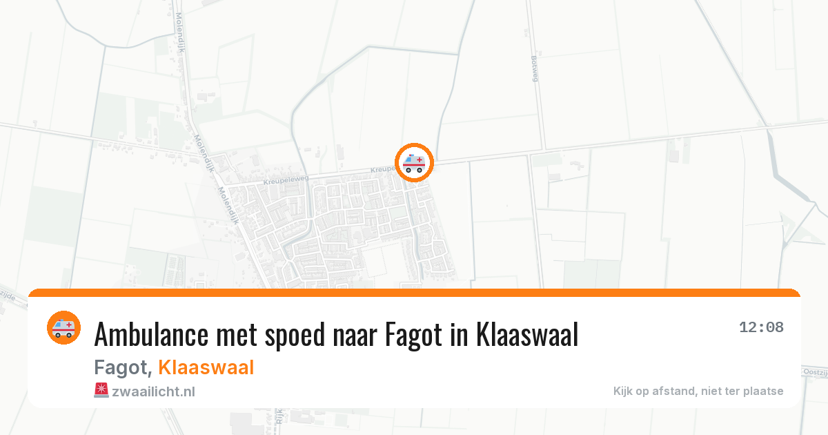 Ambulance met spoed naar Fagot in Klaaswaal — 17 jun 2026