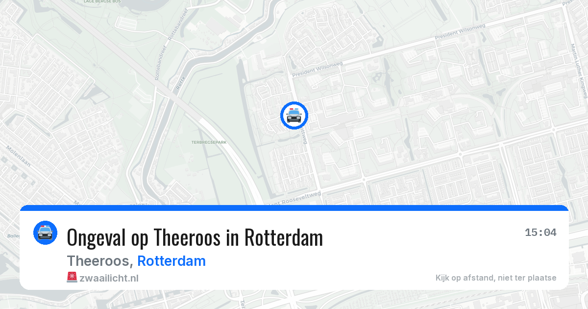 Ongeval op Theeroos in Rotterdam — 4 jul 2026