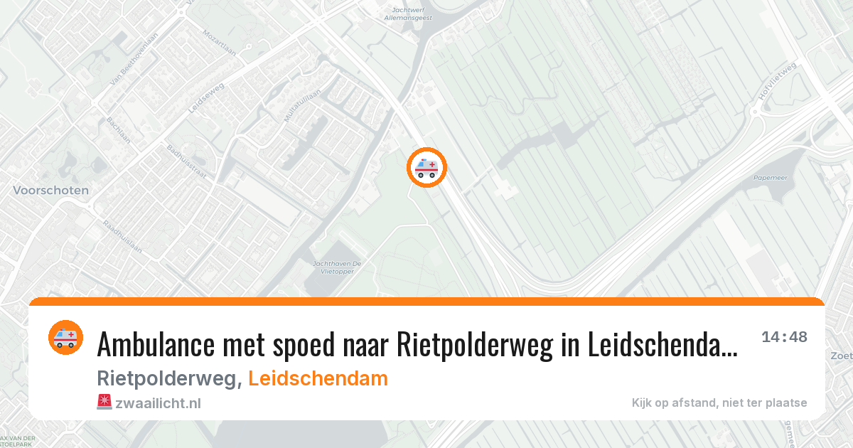 Ambulance met spoed naar Rietpolderweg in Leidschendam — 26 jun 2026
