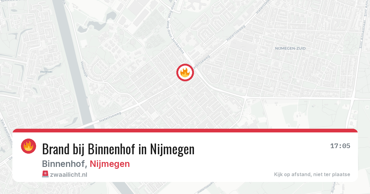 Brand bij Binnenhof in Nijmegen — 15 jul 2026