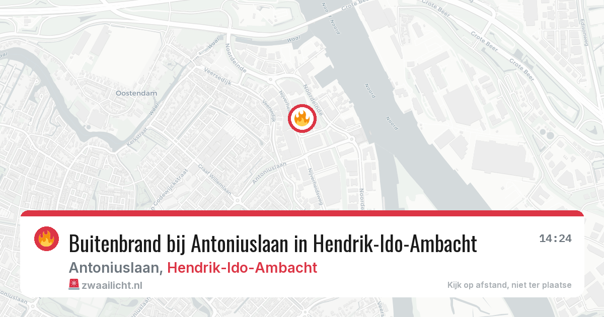 Buitenbrand bij Antoniuslaan in Hendrik-Ido-Ambacht — 1 jul 2026