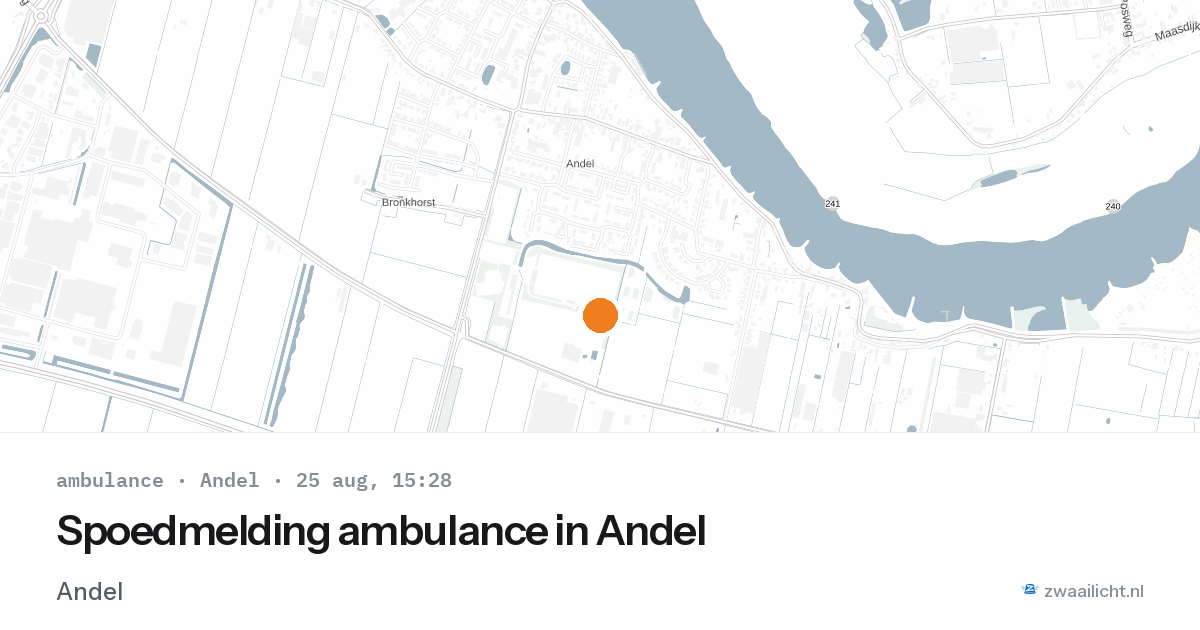 Spoedmelding ambulance in Andel — 25 aug 2026