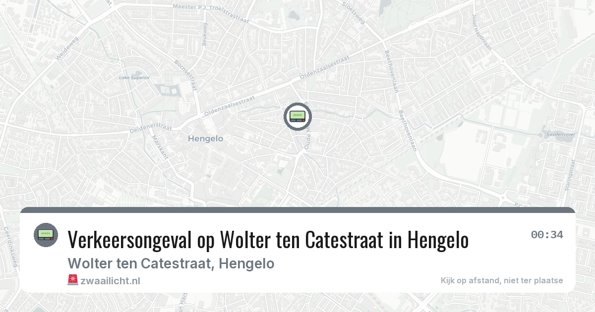 Verkeersongeval op Wolter ten Catestraat in Hengelo — 24 jul 2026