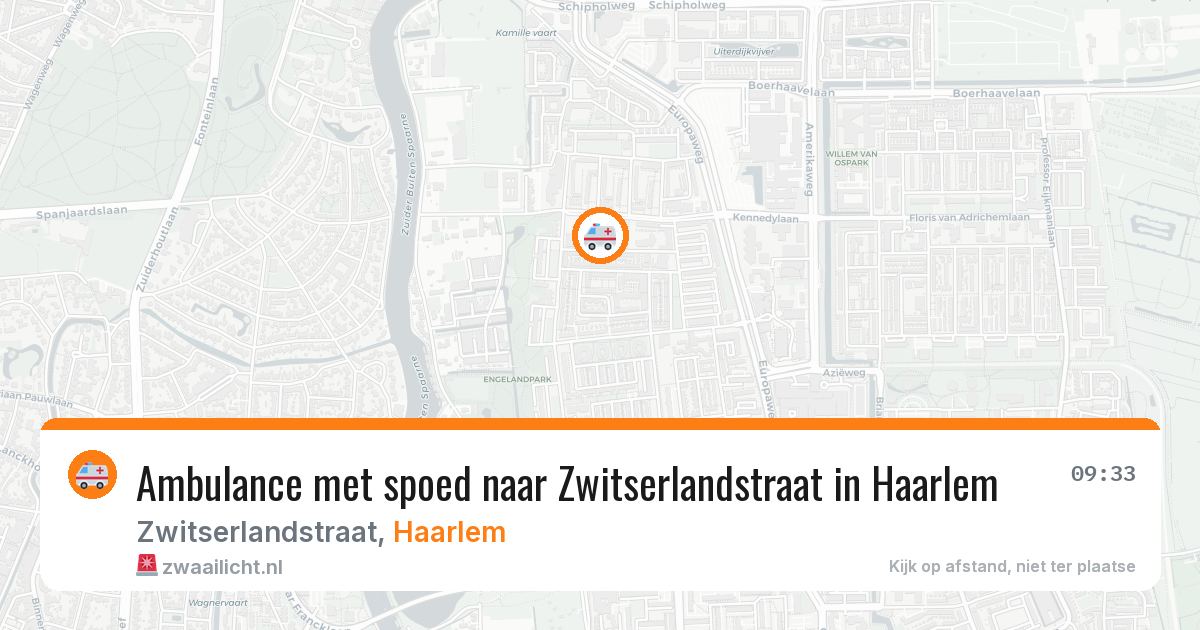 Ambulance met spoed naar Zwitserlandstraat in Haarlem — 19 apr 2026