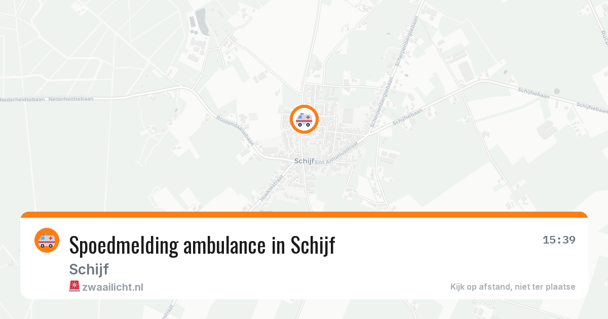 Spoedmelding ambulance in Schijf — 2 aug 2026