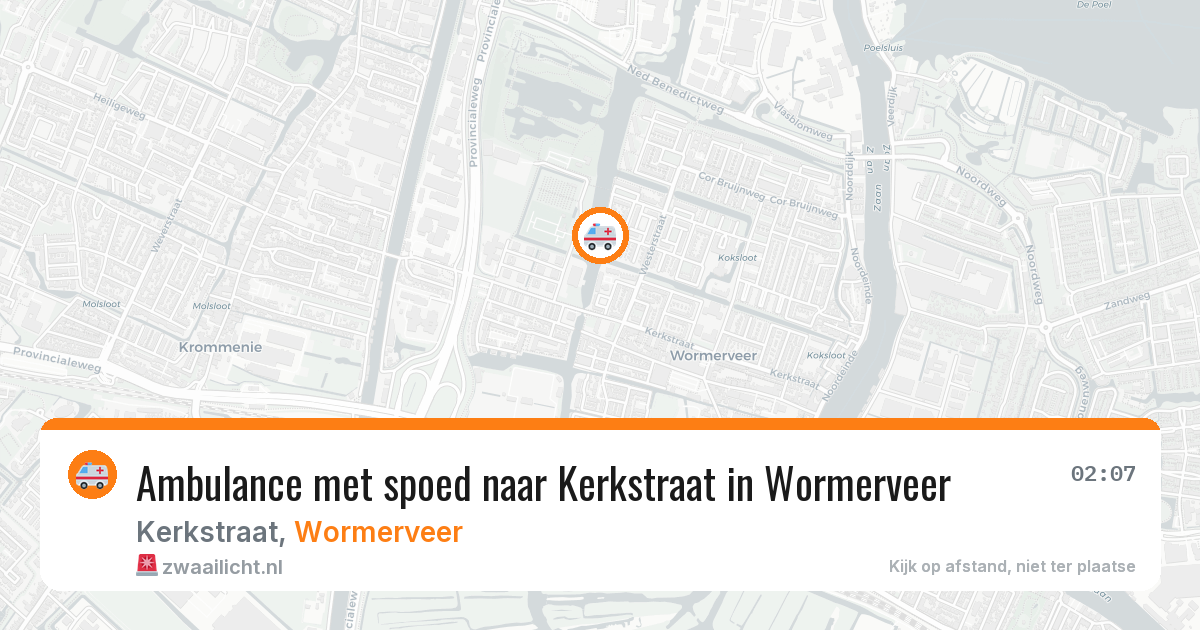 Ambulance met spoed naar Kerkstraat in Wormerveer — 26 mrt 2026