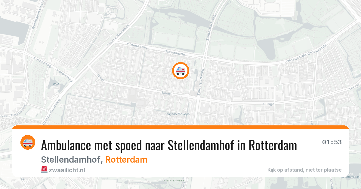 Ambulance met spoed naar Stellendamhof in Rotterdam — 12 apr 2026