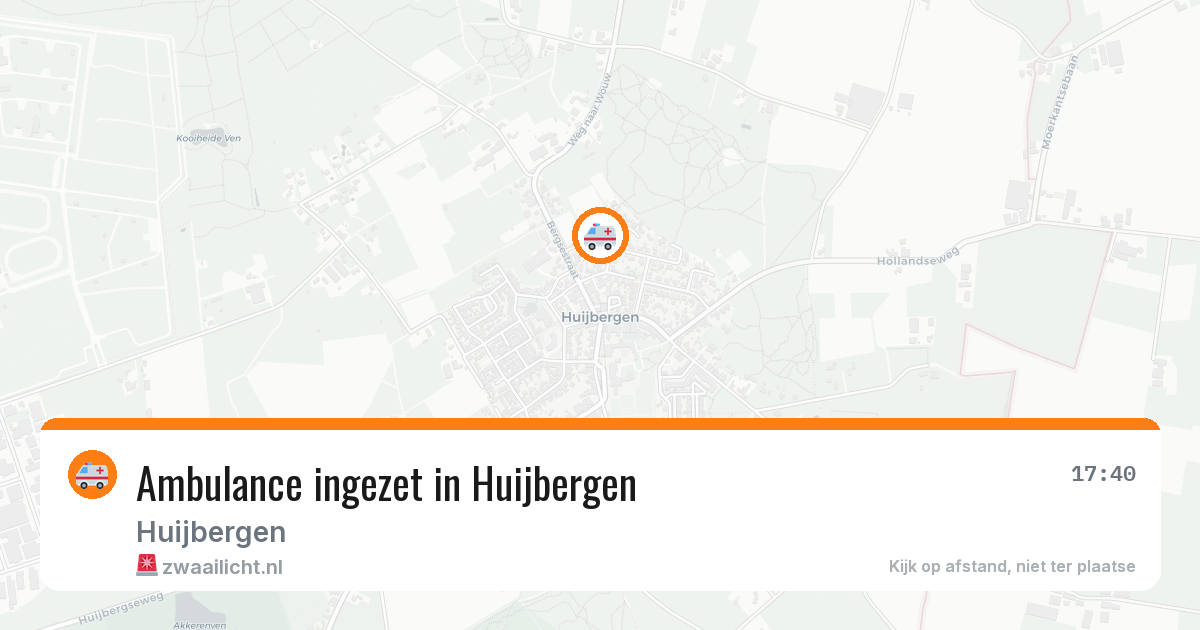 Ambulance ingezet in Huijbergen — 5 mei 2026