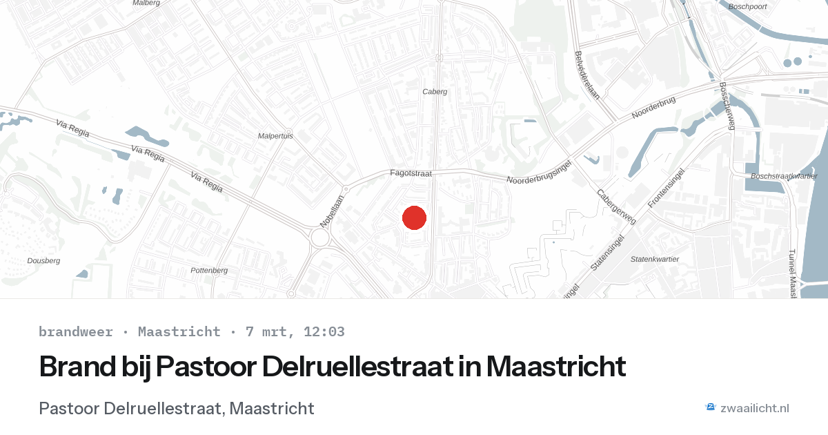 Brand bij Pastoor Delruellestraat in Maastricht — 7 mrt 2026