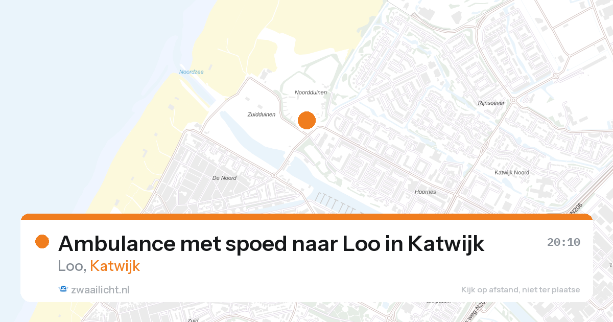 Ambulance met spoed naar Loo in Katwijk — 22 apr 2026