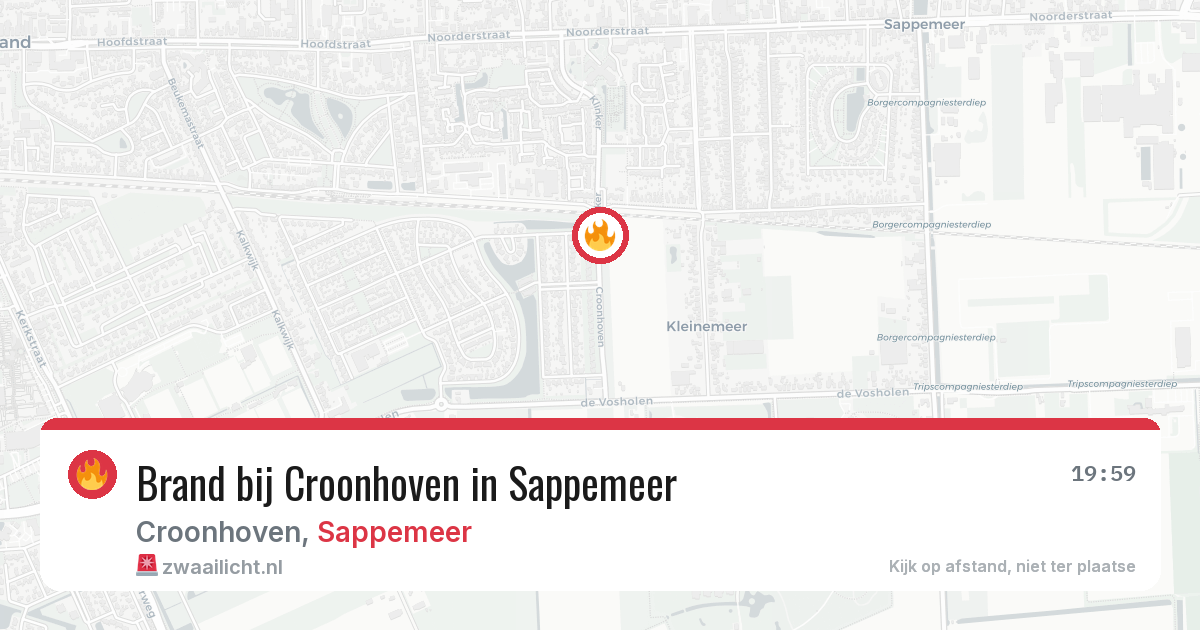 Brand bij Croonhoven in Sappemeer — 24 mrt 2026