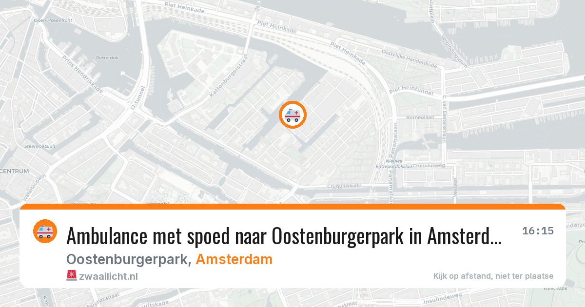 Ambulance met spoed naar Oostenburgerpark in Amsterdam — 29 jan 2026