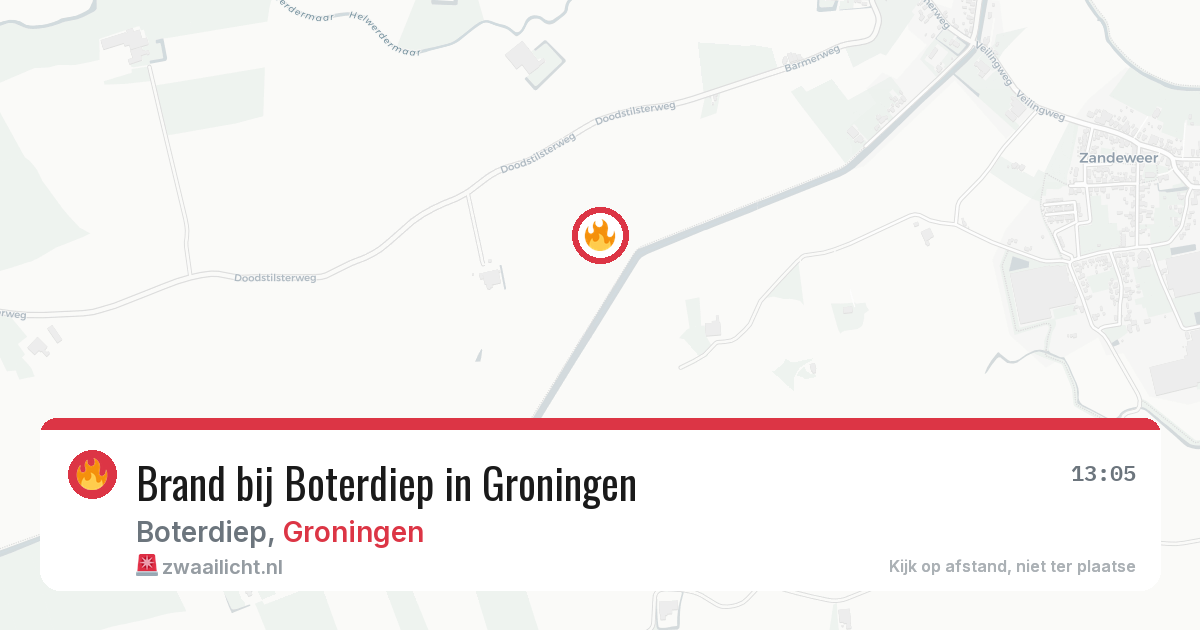 Brand bij Boterdiep in Groningen — 13 jun 2026