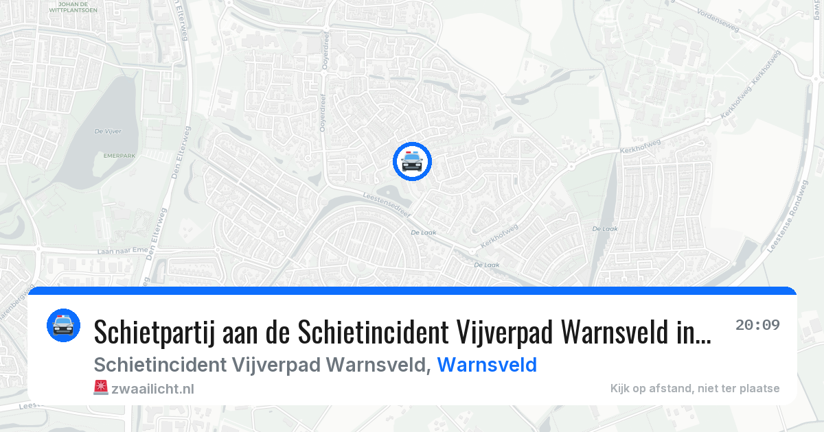 Schietpartij aan de Schietincident Vijverpad Warnsveld in Warnsveld — 16 jan 2026