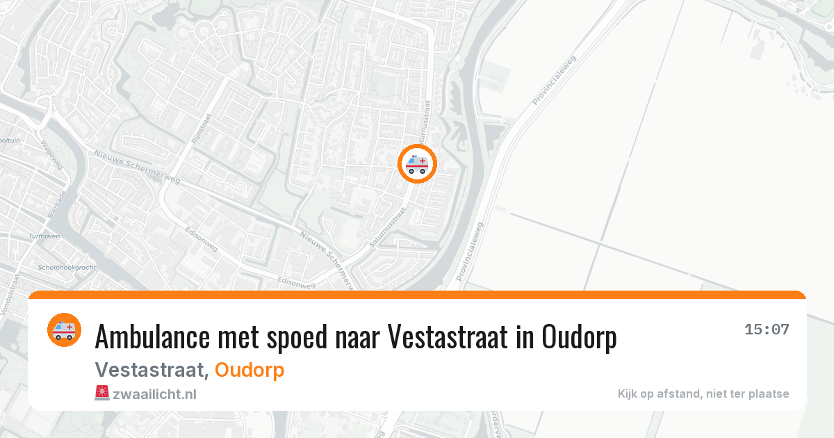 Ambulance met spoed naar Vestastraat in Oudorp — 11 aug 2026