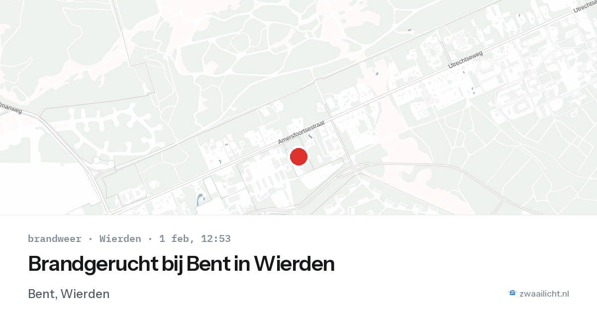 Brandgerucht bij Bent in Wierden — 1 feb 2026