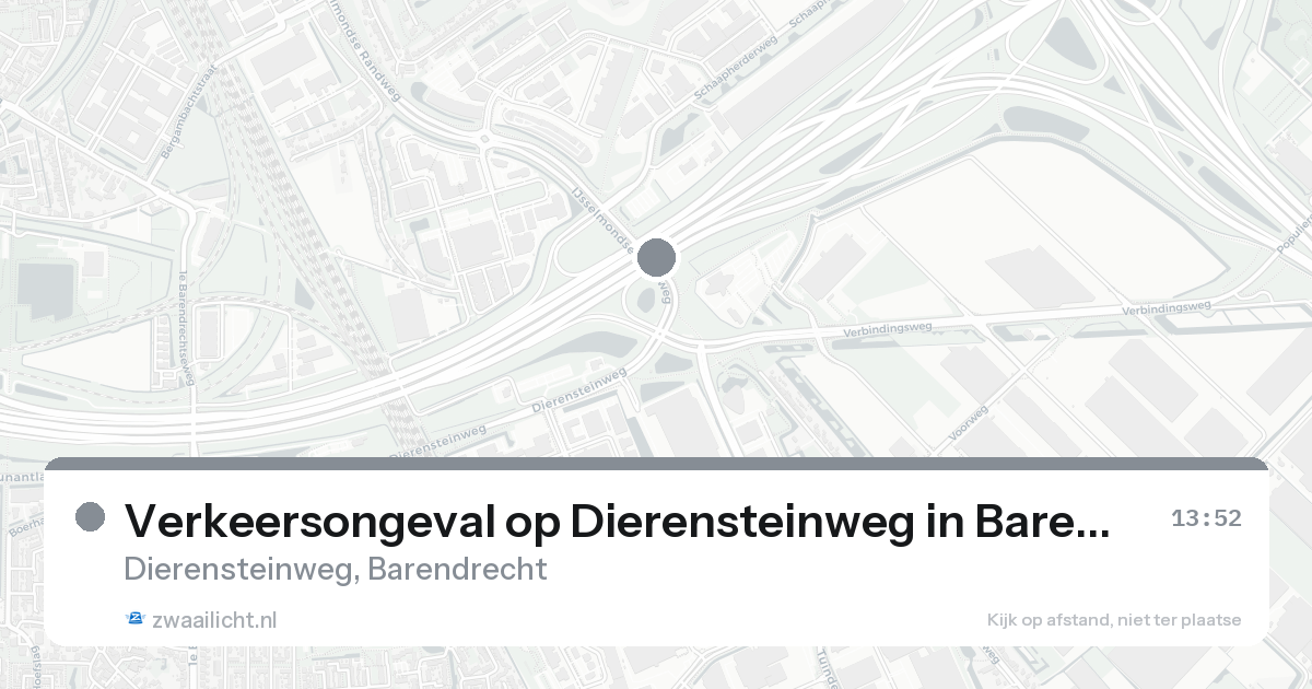 Verkeersongeval op Dierensteinweg in Barendrecht — 31 jan 2026