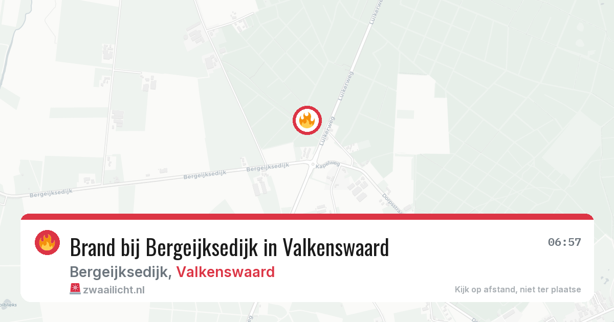 Brand bij Bergeijksedijk in Valkenswaard — 5 aug 2026
