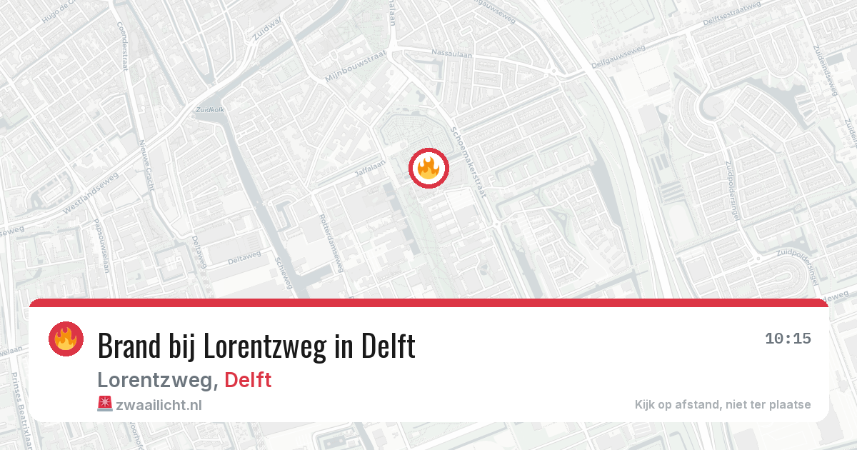 Brand bij Lorentzweg in Delft — 5 mei 2026