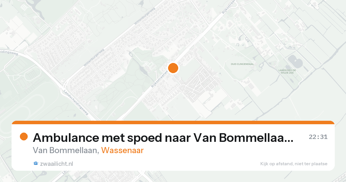 Ambulance met spoed naar Van Bommellaan in Wassenaar — 23 aug 2026