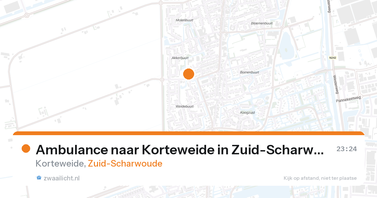 Ambulance naar Korteweide in Zuid-Scharwoude — 26 aug 2026