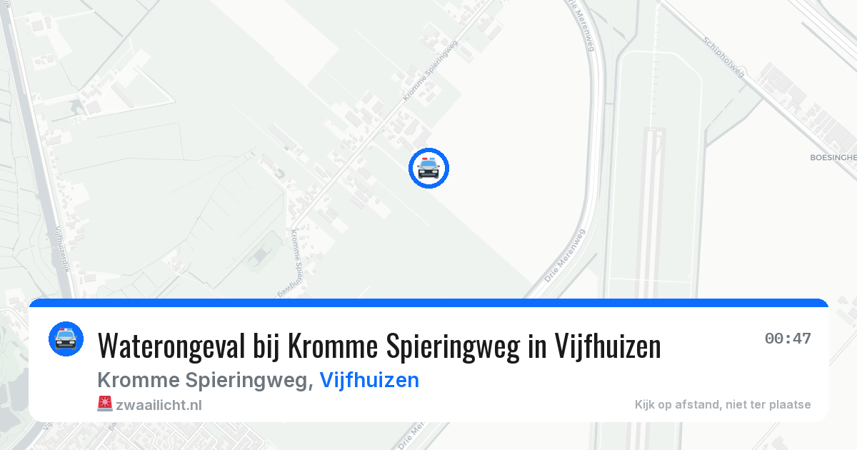 Waterongeval bij Kromme Spieringweg in Vijfhuizen — 3 jun 2026