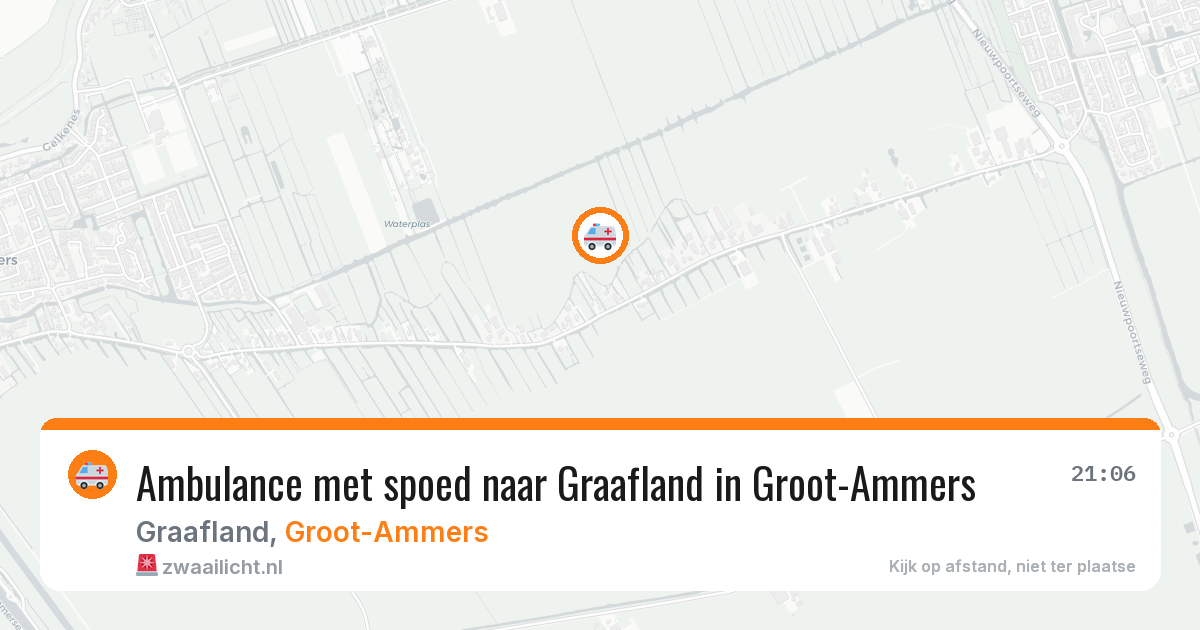 Ambulance met spoed naar Graafland in Groot-Ammers — 9 aug 2026