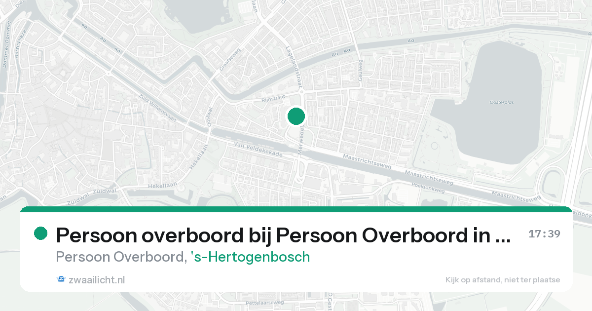 Persoon overboord bij Persoon Overboord in 's-Hertogenbosch — 25 aug 2026