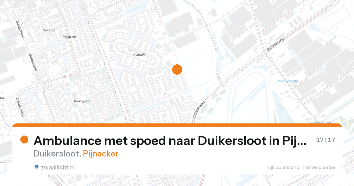 Ambulance met spoed naar Duikersloot in Pijnacker — 5 jul 2026