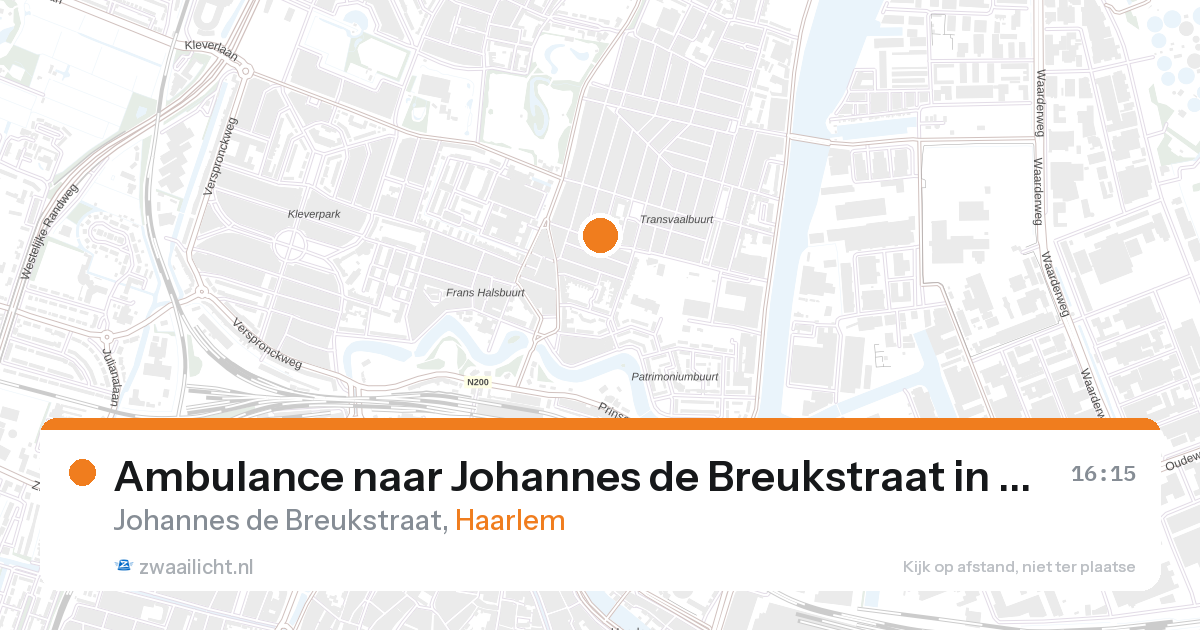 Ambulance naar Johannes de Breukstraat in Haarlem — 26 aug 2026