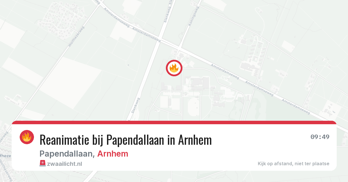 Reanimatie bij Papendallaan in Arnhem — 24 mrt 2026