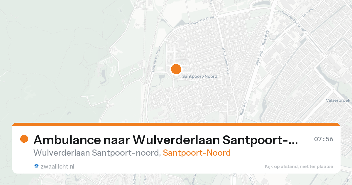 Ambulance naar Wulverderlaan Santpoort-noord in Santpoort-Noord — 19 aug 2026
