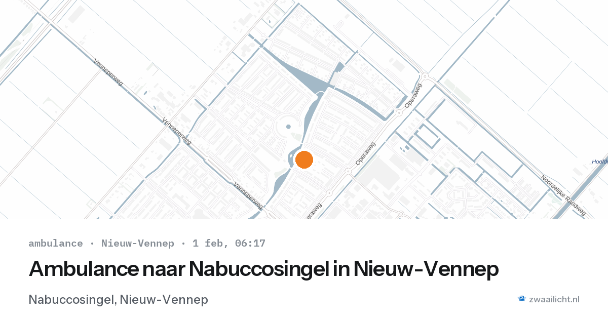 Ambulance naar Nabuccosingel in Nieuw-Vennep — 1 feb 2026