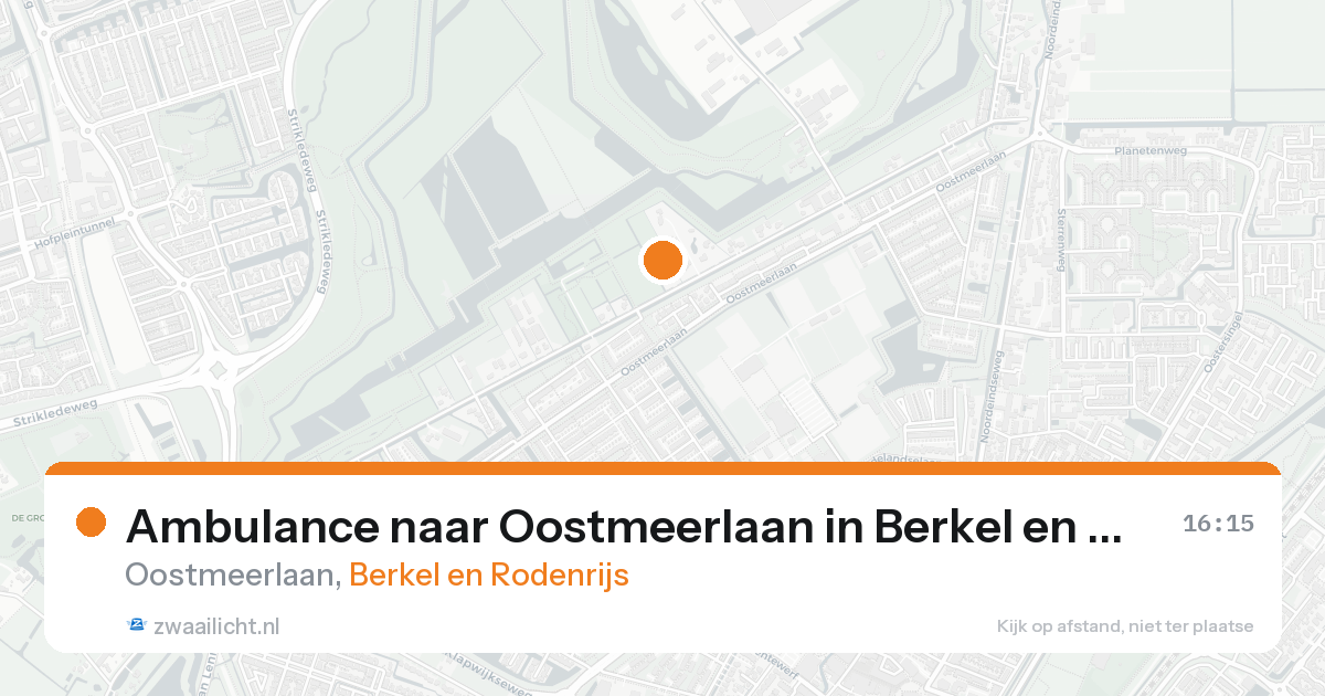 Ambulance naar Oostmeerlaan in Berkel en Rodenrijs — 21 aug 2026